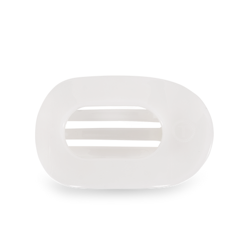 Coconut White Small Flat Round Clip