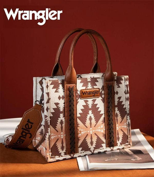 Montana West Wrangler Aztec Tote: Beige