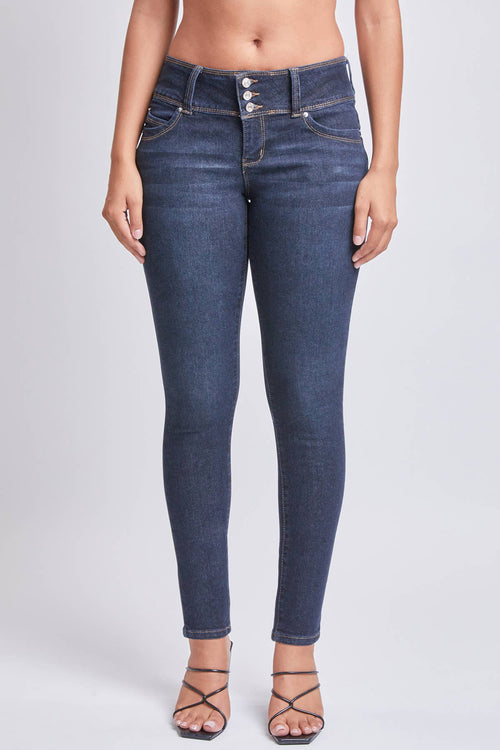 Junior Sustainable WannaBettaButt Mid Rise Skinny: Dark Indigo