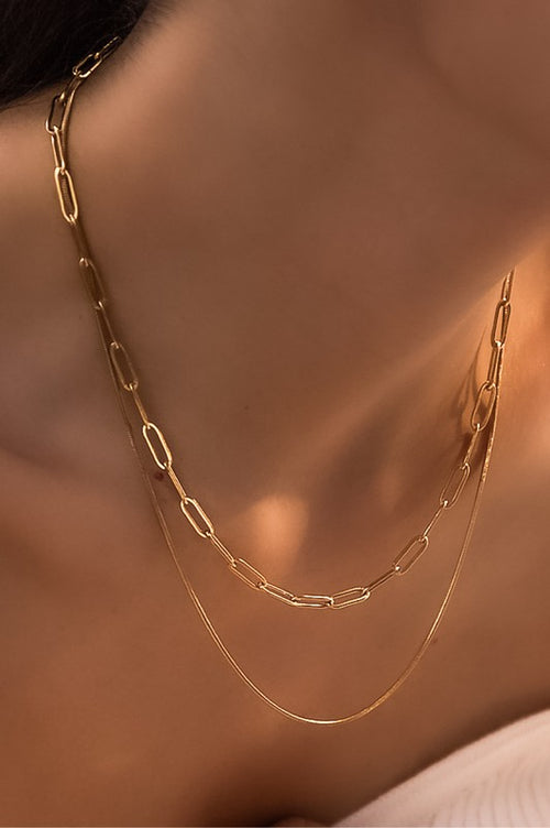 18K Non-Tarnish Stainless Steel Chain Necklace