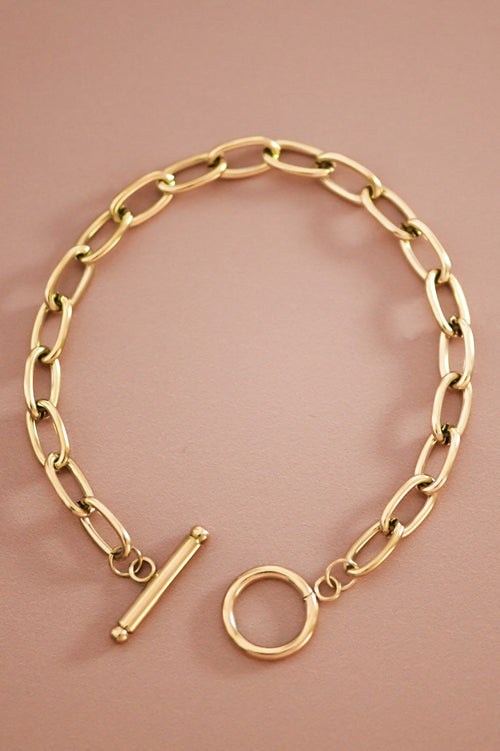 18K Non-Tarnish Stainless Steel Chain Bracelet