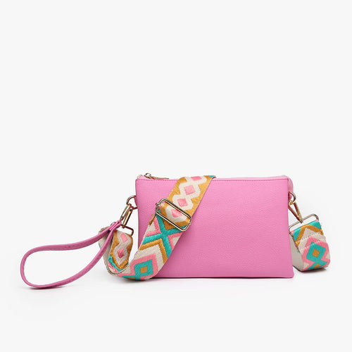 Izzy ~ Crossbody w/ Guitar Strap: Bubblegum