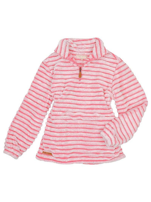 Luxe Ultra Soft Striped Pullover ~ Candy Pink