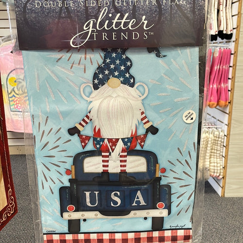 “Patriotic Gnome” Dura Soft Garden Flag