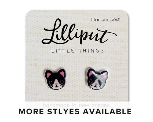 Kitty Cat Earrings: Orange