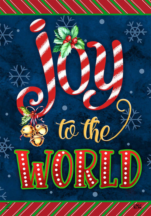 Joyous World Christmas Double Sided Garden Flag 18" x 12.5"