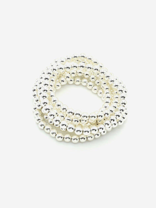 6mm Stretch Bracelet: Gold Silver