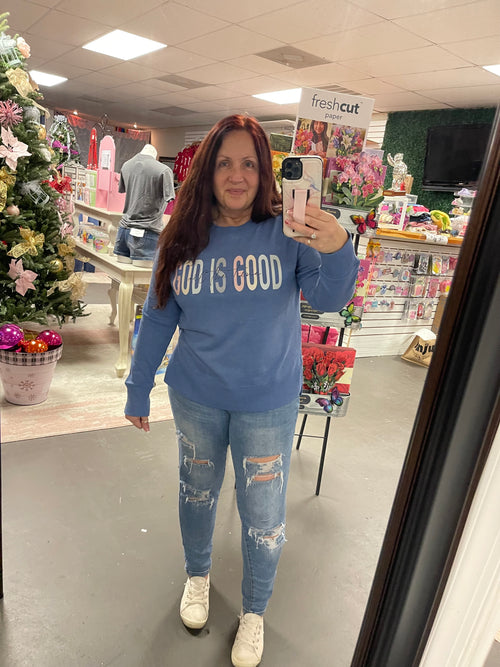 God is Good High Low Sweatshirt