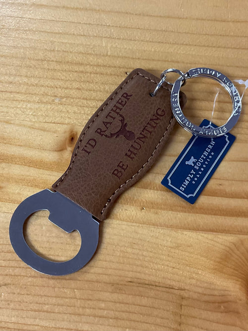 “I’d Rather Be Hunting” Bottle Opener Keychain