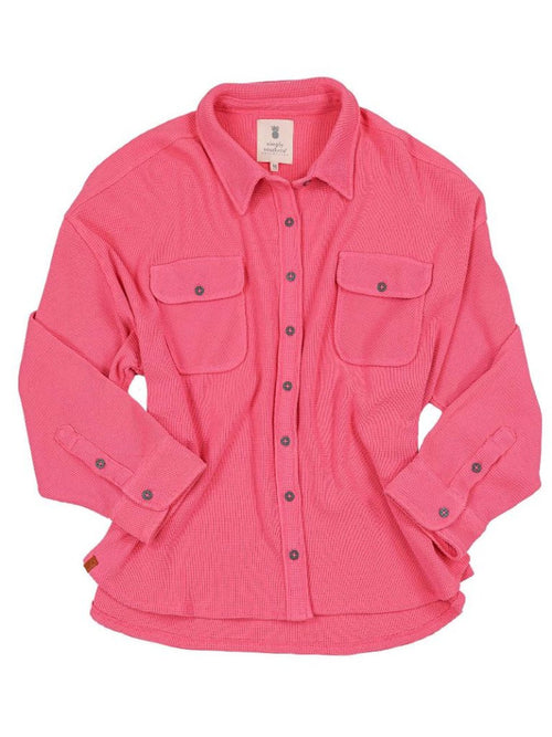 Quilted Shacket by Simply Southern ~ Pink