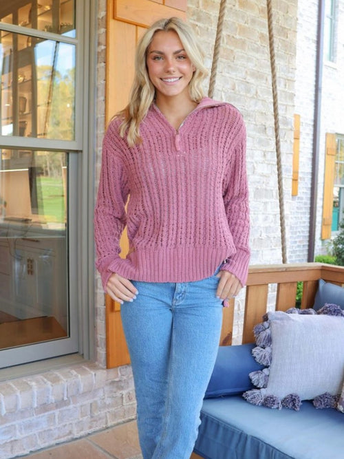 Soft Pull Sweater in Plum