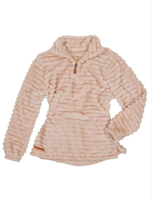 Luxe Ultra Soft Striped Pullover ~ Snow