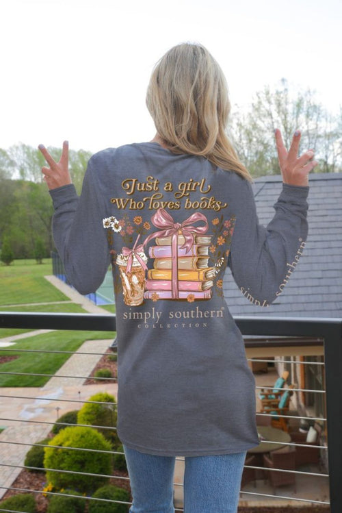 “Books" Long Sleeve Tee by Simply Southern