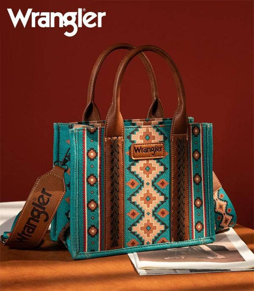 Montana West Wrangler Aztec Tote: Blue