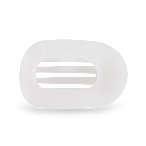 Coconut White Medium Flat Round Clip