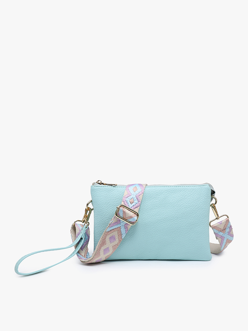 Izzy ~ Crossbody w/ Guitar Strap: Arctic Blue