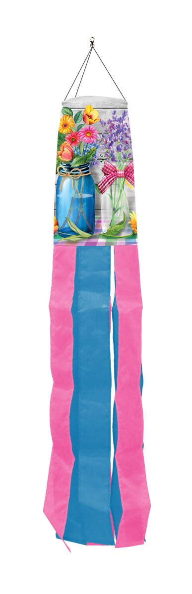 Spring Floral Jars Windsock