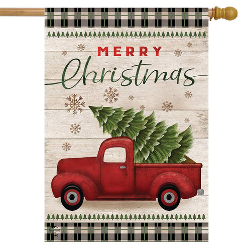 Merry Christmas Pickup Truck House Flag