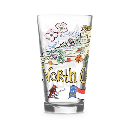 North Carolina 16oz Glass