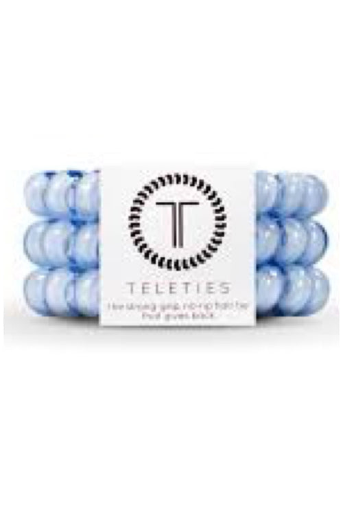 Teleties ~ Washed Denim, Large 3 pack