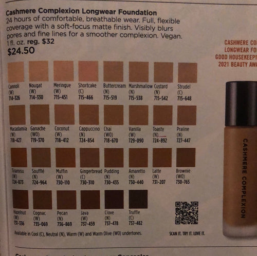 Avon Cashmere Collection Longwear Foundation