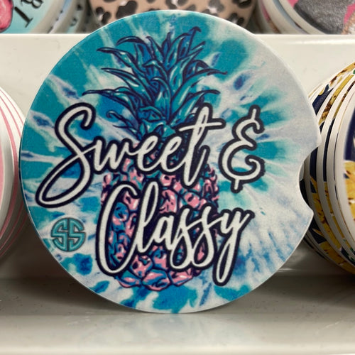 “Sweet & Classy"  Car Coasters by Simply Southern